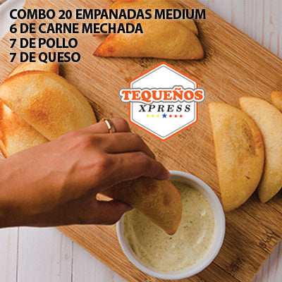 Empanadas Venezolanas Medianas 20 unids (PRECOCIDAS) . - Tequenos Xpress